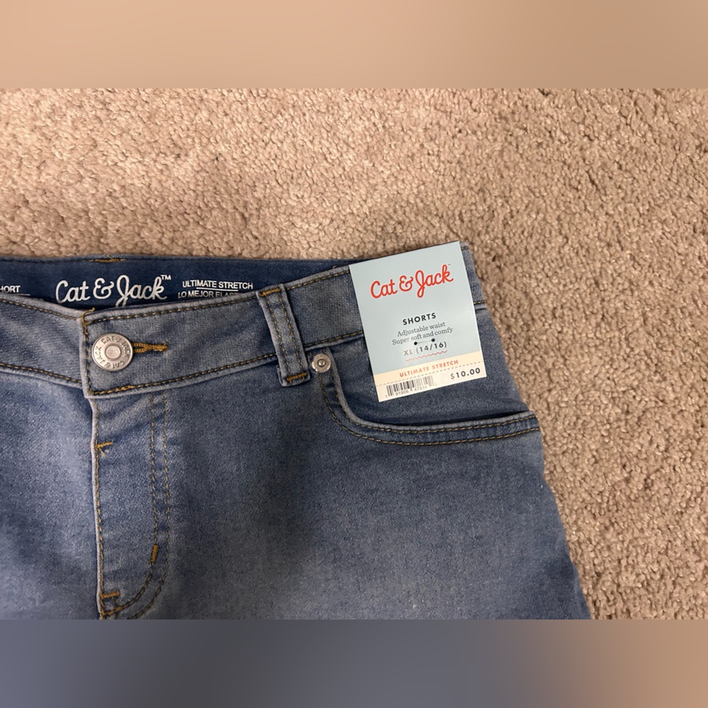Cat & Jack Classic Blue Denim Shorts - Picture 4 of 5
